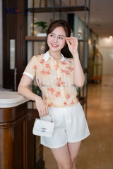 SƠ MI THỜI TRANG HỌA TIẾT HOA AT200