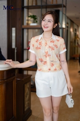 SƠ MI THỜI TRANG HỌA TIẾT HOA AT200