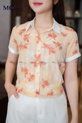 SƠ MI THỜI TRANG HỌA TIẾT HOA AT200