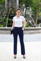 Cặp đôi hoàn hảo áo sơ mi trắng AB100 và quần âu công sở đơn giản nhưng vô cùng sang trọng