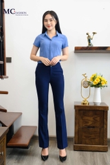 AB113 xanh đậm kết hợp cùng quần âu công sở