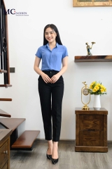 AB113 xanh đậm kết hợp cùng quần âu công sở