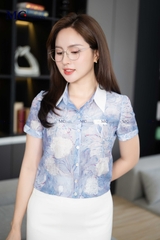 ÁO THỜI TRANG CROPTOP CỔ PHỐI TRƠN AT202