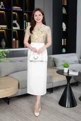 SƠ MI THỜI TRANG CỔ THẮT NƠ AT207