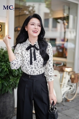 ÁO THỜI TRANG HỌA TIẾT LÁ NHÍ AT162