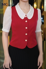 ÁO THỜI TRANG KÍ GIẢ PHỐI CỔ VÀ TAY AT232