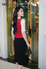 ÁO THỜI TRANG KÍ GIẢ PHỐI CỔ VÀ TAY AT232