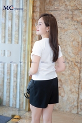 ÁO THUN CỔ TRÒN ĐÍNH ĐÁ MẶT CƯỜI AP114