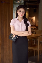 SƠ MI CÔNG SỞ HỌA TIẾT KẺ SỌC AB146