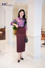 ÁO THỜI TRANG HỌA TIẾT HOA NHÍ AT227