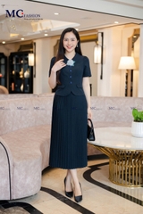 Set kí giả, chân váy dập ly TA1418+ CV0663