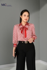 Cách phối đồ công sở không hề nhàm chán, mẫu áo TA1262 với quần ống xuông QA101