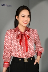 Cách phối đồ công sở không hề nhàm chán, mẫu áo TA1262 với quần ống xuông QA101