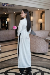 Set áo dài gấm công sở AD105 và quần QD100