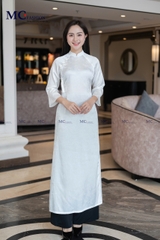 Set áo dài gấm công sở AD105 và quần QD100