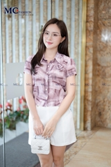 ÁO THỜI TRANG HỌA TIẾT PHỐI HOA NGỰC AT211