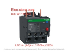 Relay Nhiệt Schneider - LRD series - Đuôi Nhiệt Schneider LRD10 (4-6)A - rơ le nhiệt schneider
