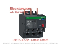 Relay Nhiệt Schneider - LRD series - Đuôi Nhiệt Schneider LRD12 (5.5-8)A - rơ le nhiệt schneider