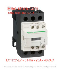 Khởi Động Từ Schneider LC1D25 - Contactor Schneider LC1D25E7 - Khởi 3 Pha 25A 48VAC