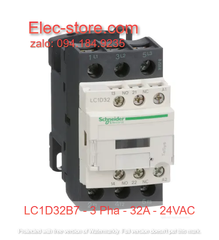 Khởi Động Từ Schneider LC1D32 - Contactor Schneider LC1D32B7 - Khởi 3 Pha 32A 24VAC