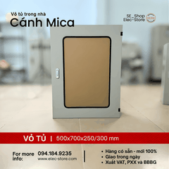Vỏ Tủ Cánh Mica 500x700x250mm - Vỏ Tủ Điện Mặt Trời 500x700x250mm - Vỏ Tủ 50x70x25cm