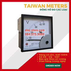 Đồng hồ đo Volt 300V - 500V Taiwan Meters dòng BE 96 x 96mm