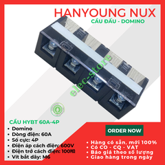 Cầu Đấu Hanyoung HYBT - Cầu Đấu HYT - Cầu Đấu 60A 4P Hàn Quốc -  HYBT 604 Hanyoung Nux