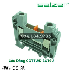 Cầu đấu dây mắt rời CDTTU - Cầu Dòng  DISCT6U - Cầu đấu ngắt & kiểm tra 6 mm² DISCT6U | Rail DIN, 41A 750V - Cầu đấu connectech Salzer