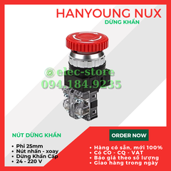 Nút dừng khẩn Hanyoung CRE-25M1R phi 25 - Dừng Khẩn Cấp Hanyoung