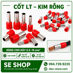 Đầu Cosse Pin LT – Cosse Pin Rỗng ⚡ Đầu Bấm Dây Điện