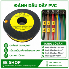 Combo 10 Số Đánh Dấu Dây EC2 Từ 0–9 ⚡ Cable Marker – 500 Mắt/Bộ