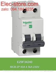 Schneider EZ9F34240 - Easy9 MCB - 2P 40A - C curve - 4500 A - 230 V