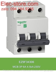 Schneider EZ9F34316 - Easy9 MCB - 3P 16A - C curve - 4500 A - 230 V