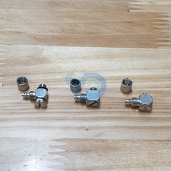 Đầu nối nhanh dạng xiết - góc ren M3/M5