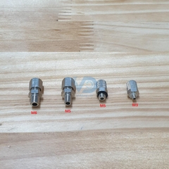 Đầu nối nhanh dạng xiết - ren ngoài M3/M5/M6
