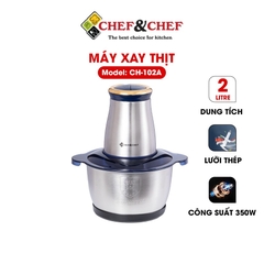 Máy xay thịt đa năng CHEF&CHEF dung tích 2L dao xay 4 lưỡi tiện lợi.