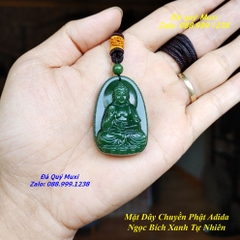 MẶT DÂY CHUYỀN PHẬT A DI ĐÀ NGỌC BÍCH XANH TỰ NHIÊN
