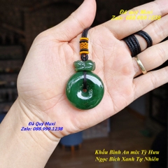 MẶT DÂY CHUYỀN ĐỒNG ĐIẾU MIX TỲ HƯUNGỌC BÍCH TỰ NHIÊN