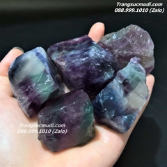 ĐÁ FLUORITE ĐA SẮC THÔ TỰ NHIÊN - Mẫu DT29