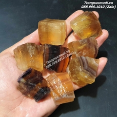 ĐÁ FLUORITE VÀNG THÔ TỰ NHIÊN - Mẫu DT30