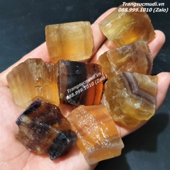 ĐÁ FLUORITE VÀNG THÔ TỰ NHIÊN - Mẫu DT30