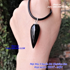 Copy of MẶT DÂY CHUYỀN ĐÁ OBSIDIAN ĐEN TỰ NHIÊN
