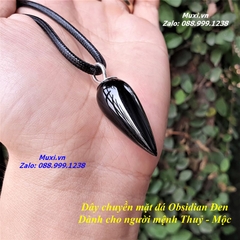 Copy of MẶT DÂY CHUYỀN ĐÁ OBSIDIAN ĐEN TỰ NHIÊN