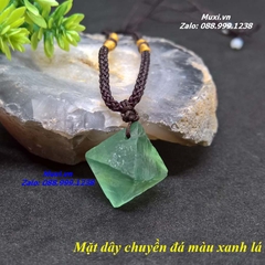 MẶT DÂY CHUYỀN ĐÁ FLUORITE XANH LÁ - Mẫu MD03