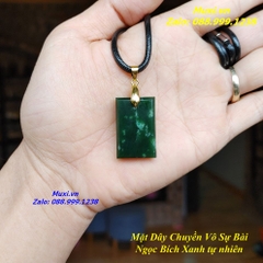 MẶT DÂY CHUYỀN VÔ SỰ BÀI NGỌC BÍCH XANH TỰ NHIÊN