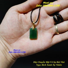 MẶT DÂY CHUYỀN VÔ SỰ BÀI NGỌC BÍCH XANH TỰ NHIÊN HÀNG ĐẸP CHO NỮ