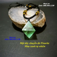 MẶT DÂY CHUYỀN ĐÁ FLUORITE XANH LÁ - Mẫu MD03