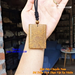 MẶT DÂY CHUYỀN VÔ SỰ BÀI ĐÁ TRẦM TÍCH VÀNG - SIZE TO