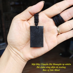 MẶT DÂY CHUYỀN ĐÁ SHUNGITE TỰ NHIÊN-ĐÁ CHẮN SÓNG ĐIỆN TỪ