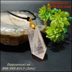 MẶT DÂY CHUYỀN LỤC GIÁC ĐÁ THẠCH ANH HỒNG